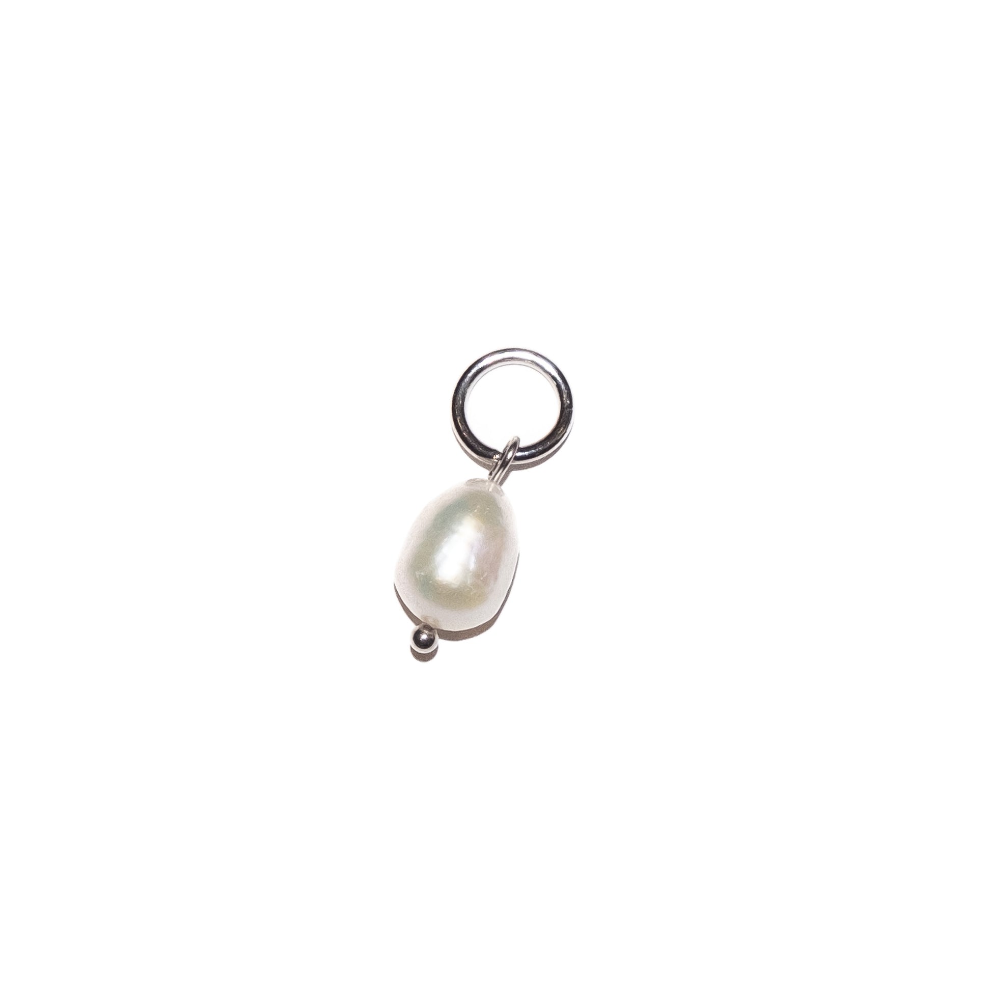 Silver Pearl Charm