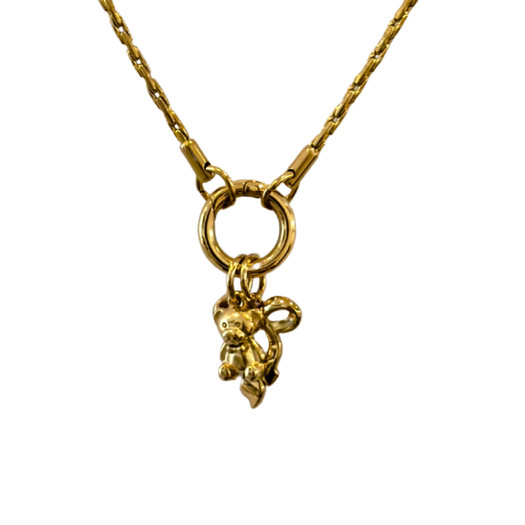 Small Bear Charm, styled - waterproof stainless steel by House of Rey Jewelry