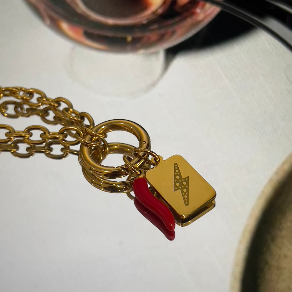 Lightning Bolt Tag Charm