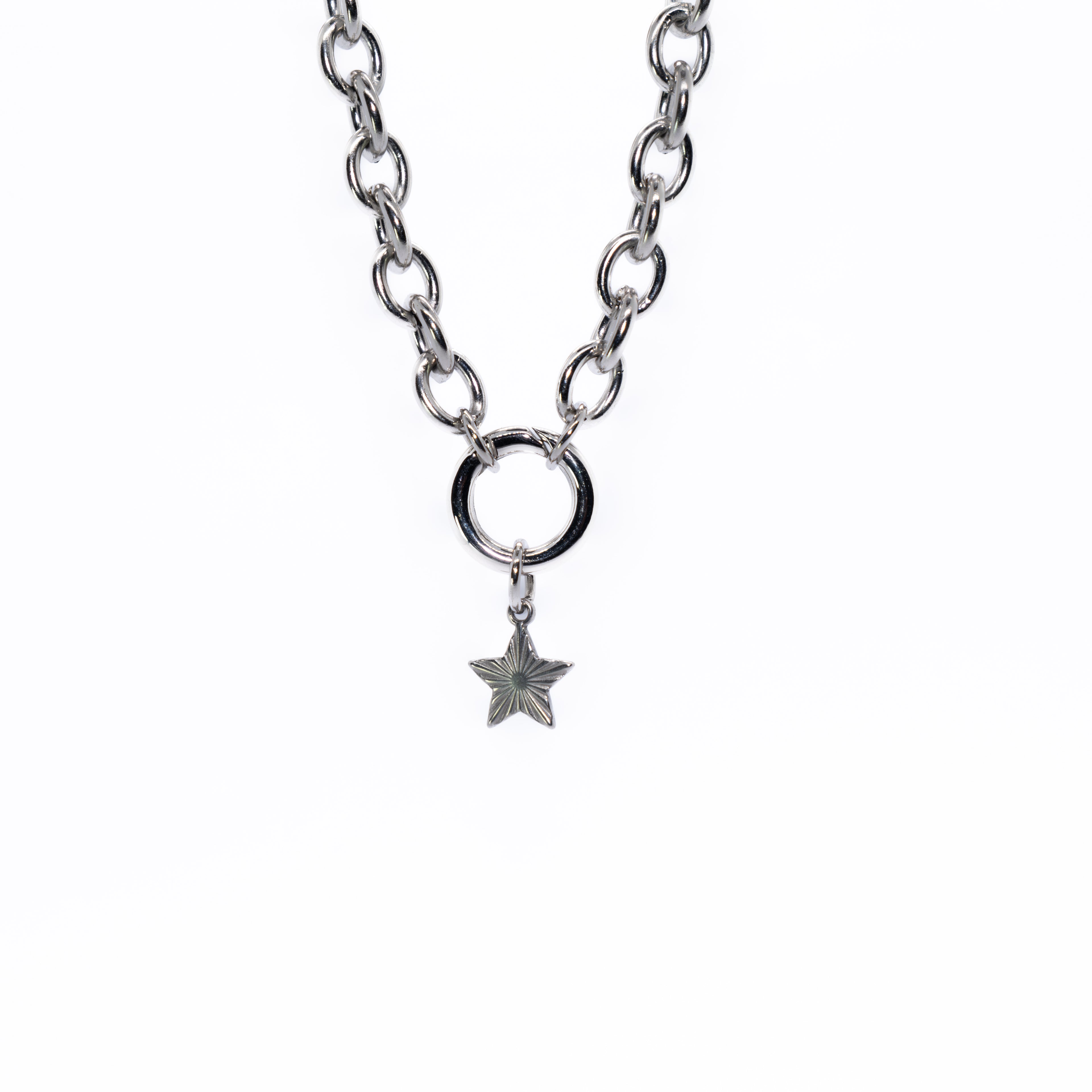 Star Small Charm, detail view - tarnish-free stainless steel by House of Rey Jewelry