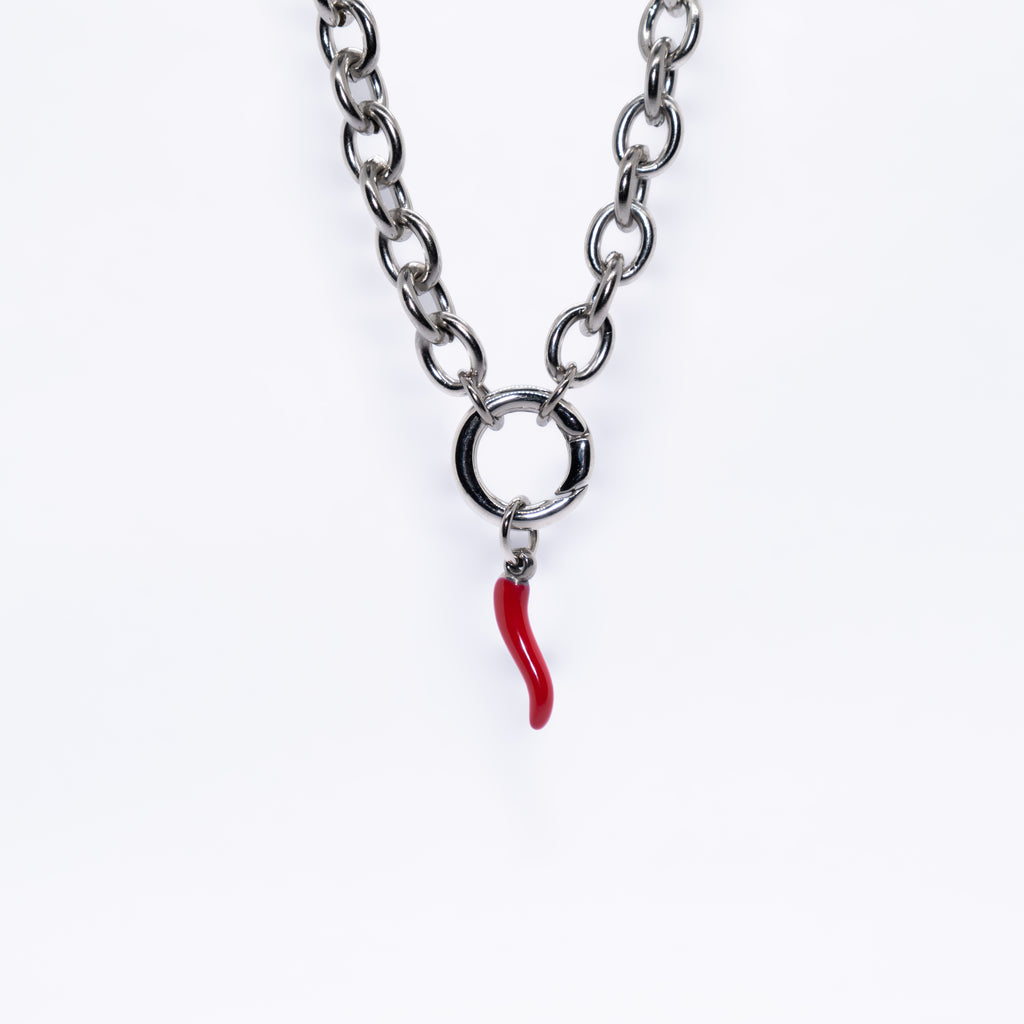 Red Italian Horn Charm