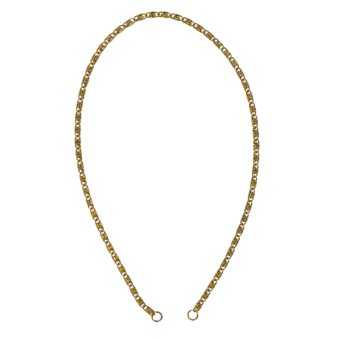 Byzantine chain necklace in gold - intricate woven statement jewelry by House of Rey
