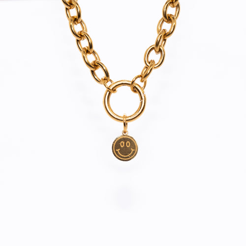 Smiley Charm - waterproof stainless steel jewellery by House of Rey Jewelry