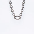 Medium round link chain necklace in silver - versatile modular statement jewelry by House of Rey