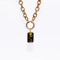 Flower Painting Charm, styled - waterproof stainless steel by House of Rey Jewelry
