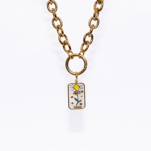 Flower Painting Charm - waterproof stainless steel jewellery by House of Rey Jewelry