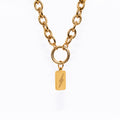 Lightning Bolt Tag Charm - waterproof stainless steel jewellery by House of Rey Jewelry