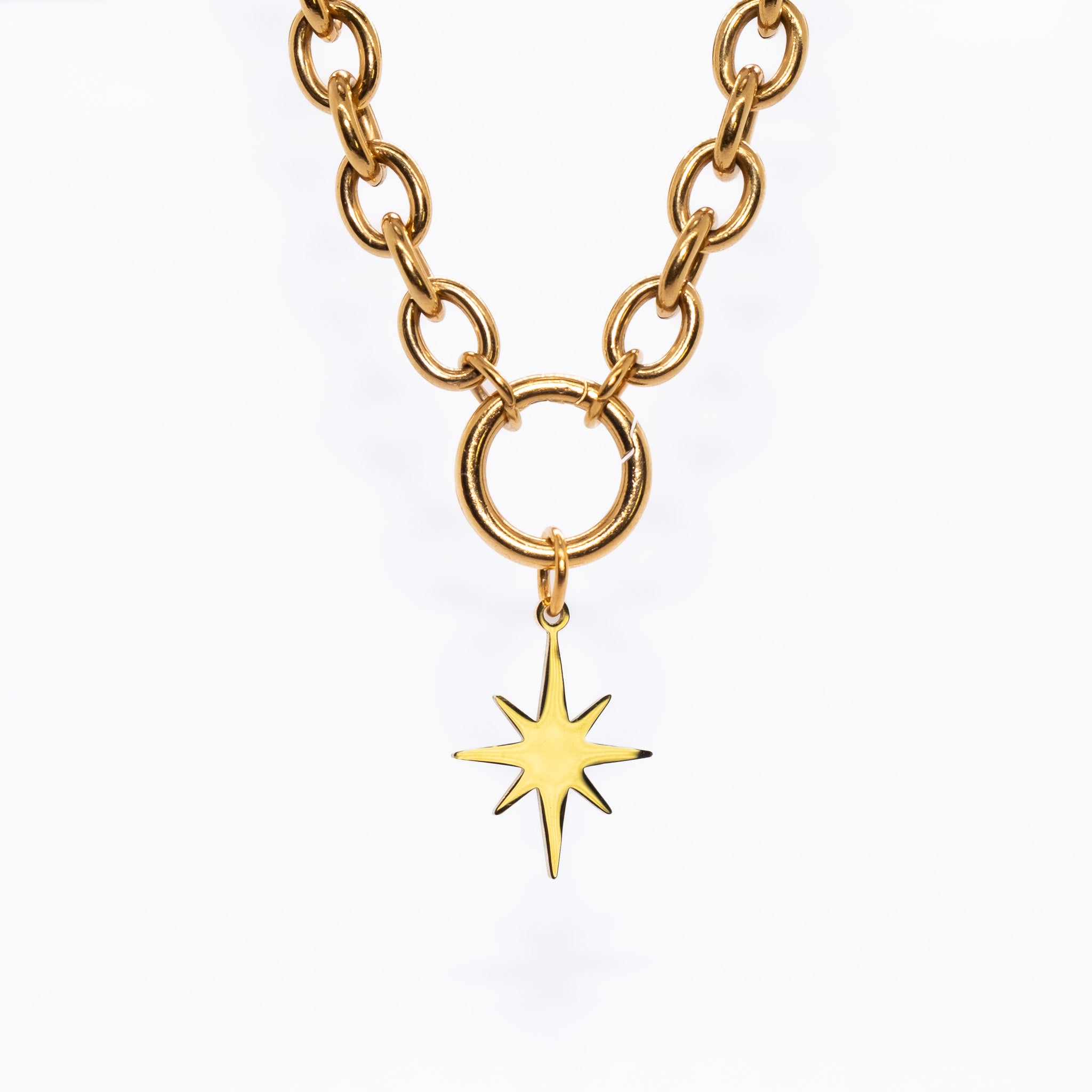 North Star Charm Large - waterproof stainless steel jewellery by House of Rey Jewelry