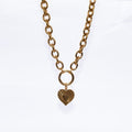 Heavy round link chain necklace in gold - chunky statement jewelry by House of Rey